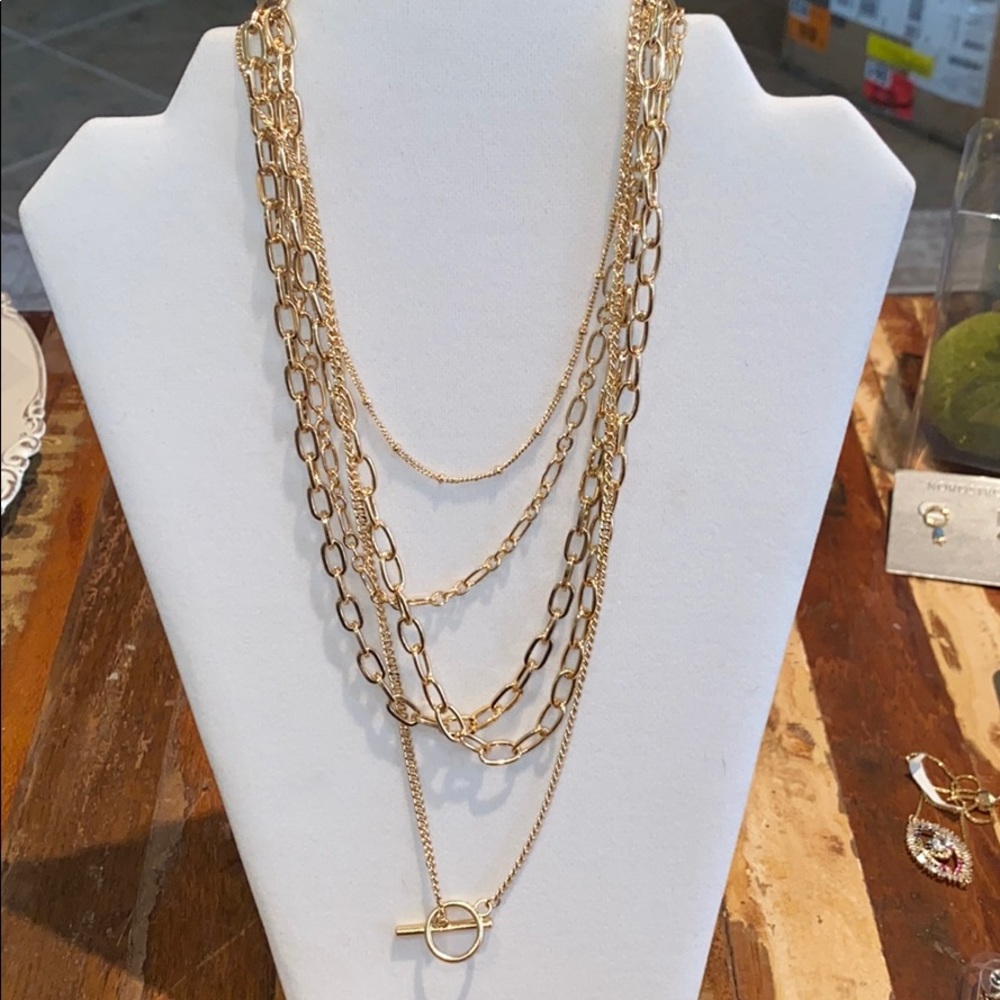 Gold layered necklace- NWOT